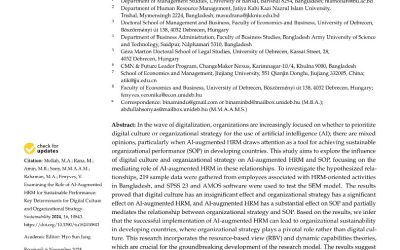 The Role of AI-Augmented HRM in Sustainable Organizational Performance