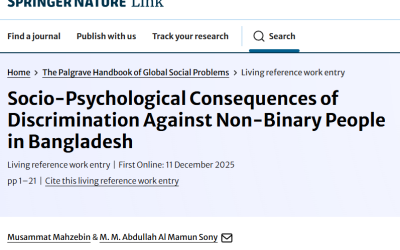 Socio-Psychological Consequences of Discrimination Against Non-Binary People in Bangladesh